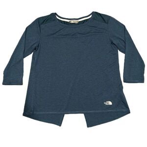 The North Face Women’s Teal 3/4 Sleeve Open Back Lightweight Top Medium